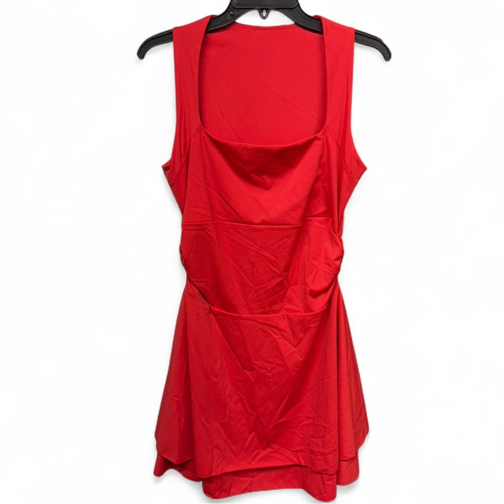 Kaximil Red Sleeveless Cowl Neck Ruched Bodycon Dress - Size XL - Picture 2 of 9